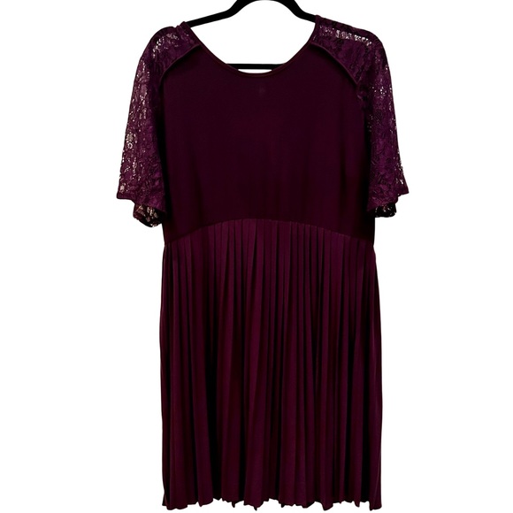 Women's ASOS Maternity Pleat and Lace Mini Dress Size 14 NWT - Picture 7 of 11
